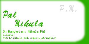 pal mikula business card